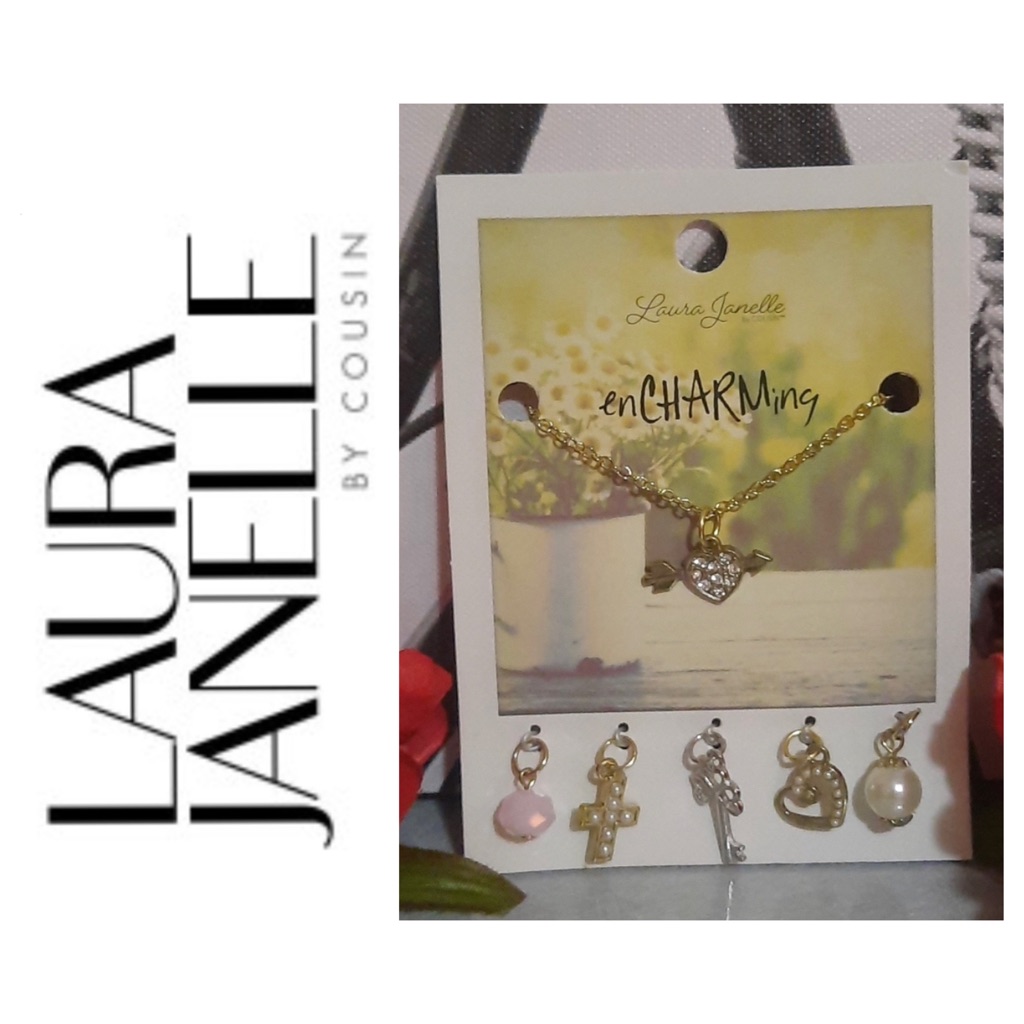 Laura Janelle Encharming Heart Necklace W/5 Charms